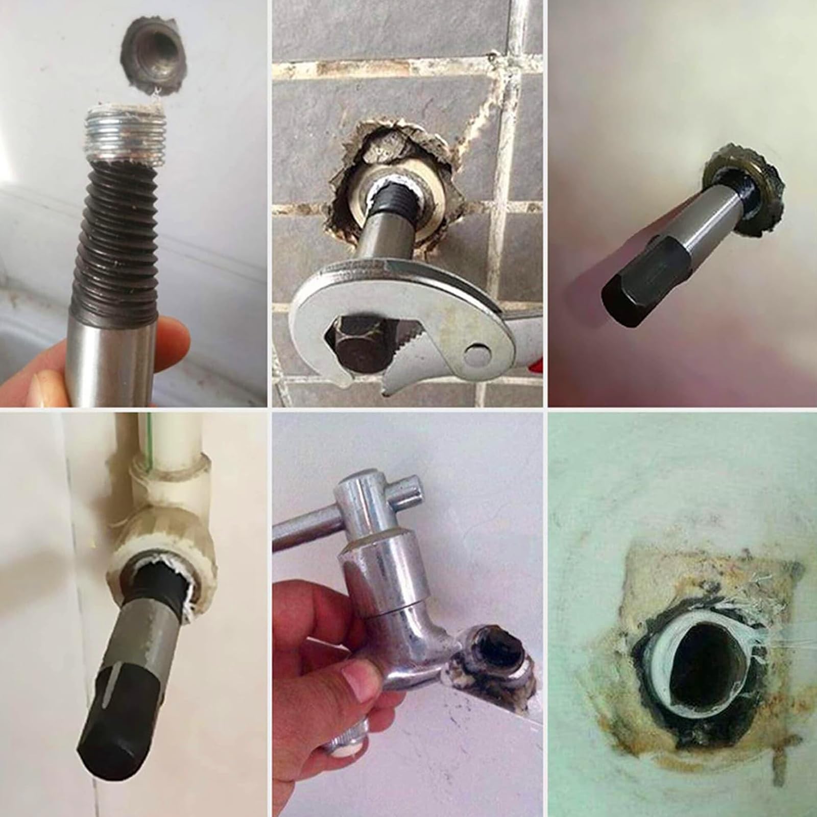 Ouitble Schraubenausdreher Set 5-tlg - Vierkant Ausdreher Für Beschädigte Schrauben, Kohlenstoffstahl