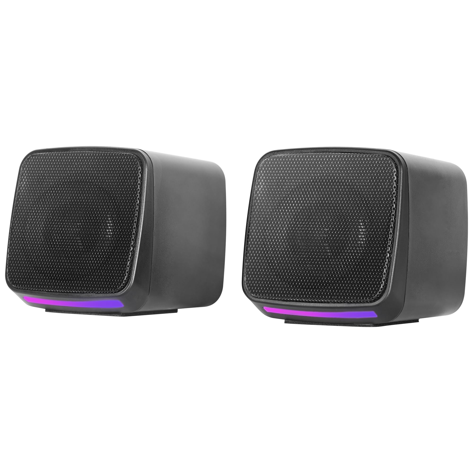 MARSGAMING MS-PRO, Altoparlanti Compatti 10W, RGB Flow Dinamica, Altoparlante PC con Controllo del Volume e Ingresso Jack 3.5mm, Altoparlanti Gaming Compatibili PC/Mac/Smartphone/Tablet, Nero