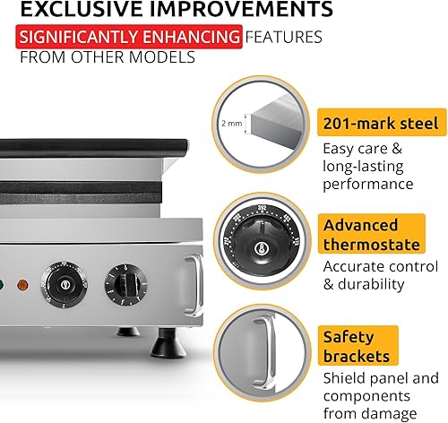 Miniatura 3 de ALDKitchen Mini fabricante de panqueques holandés | Máquina para hacer panqueques | Acero inoxidable | Antiadherente | 110 V (25 piezas)