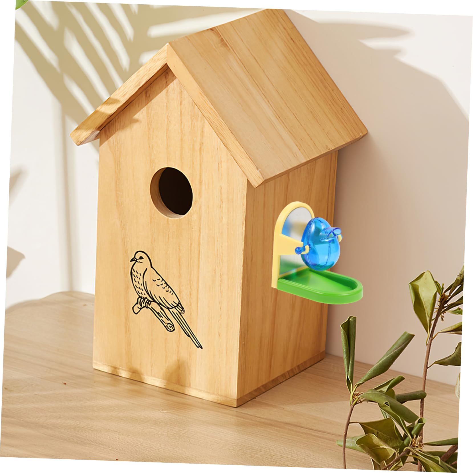 Toyvian Juguete Dispensador de Comida para Entrenamiento y Entretenimiento para Loros y Pájaros Estructura Simple Material de Metal y Plástico Color Aleatorio