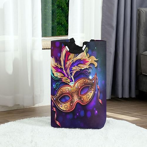 Miniatura 2 de clothes baskets laundry Mardi Gras Carnival Purple Holiday Purple Glitter foldable square rack For toys office botes para ropa sucia