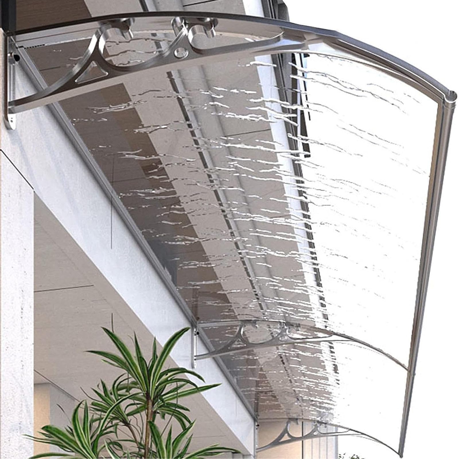 Structure métallique transparente d'auvent extérieur en aluminium 230cm