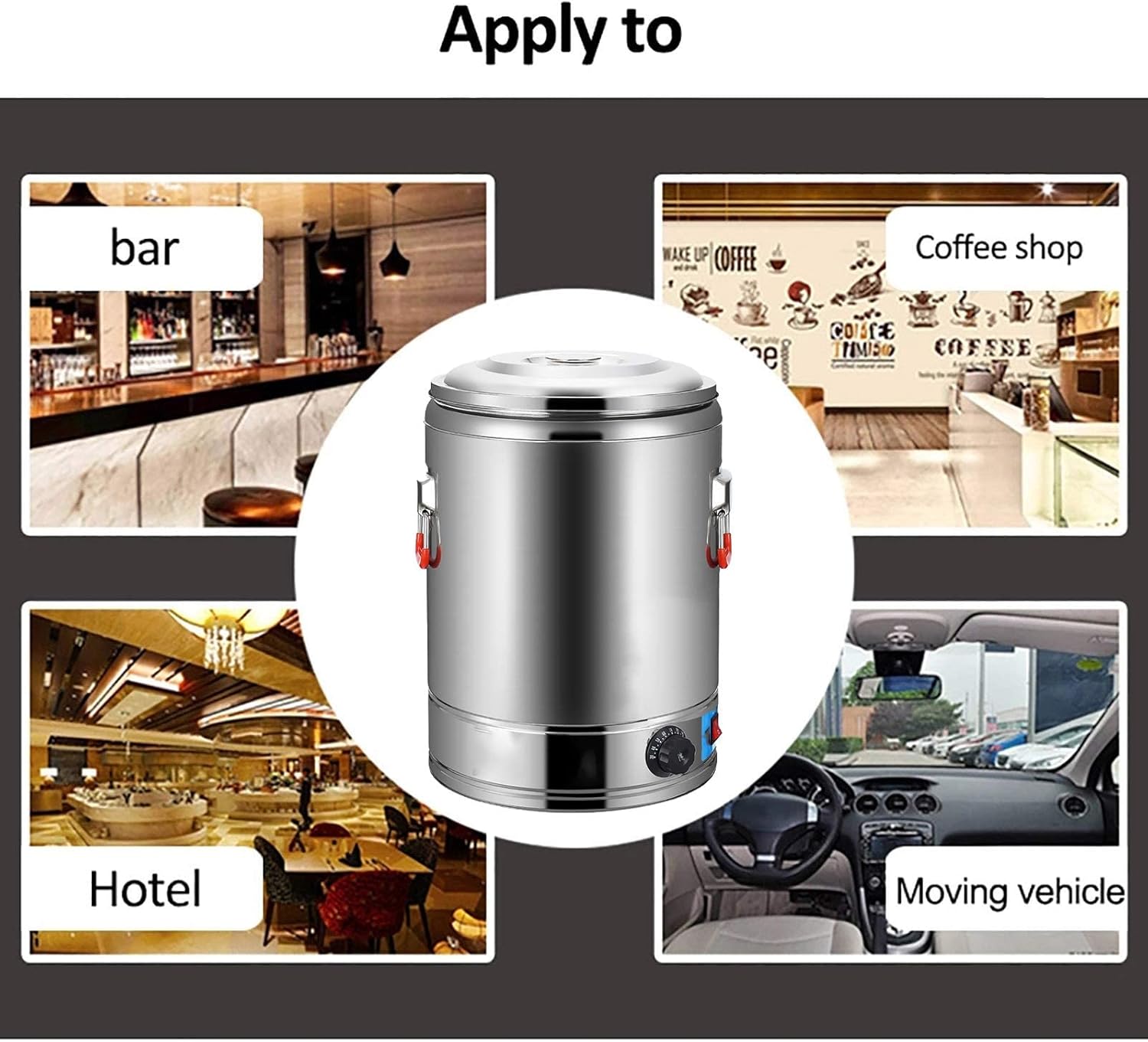Commercial Catering Urn 30L, Catering Hot Water Urn Boiler Rugged and Drop Resistant, Milk & Coffee Tea Shop Catering Hot Water Boiler