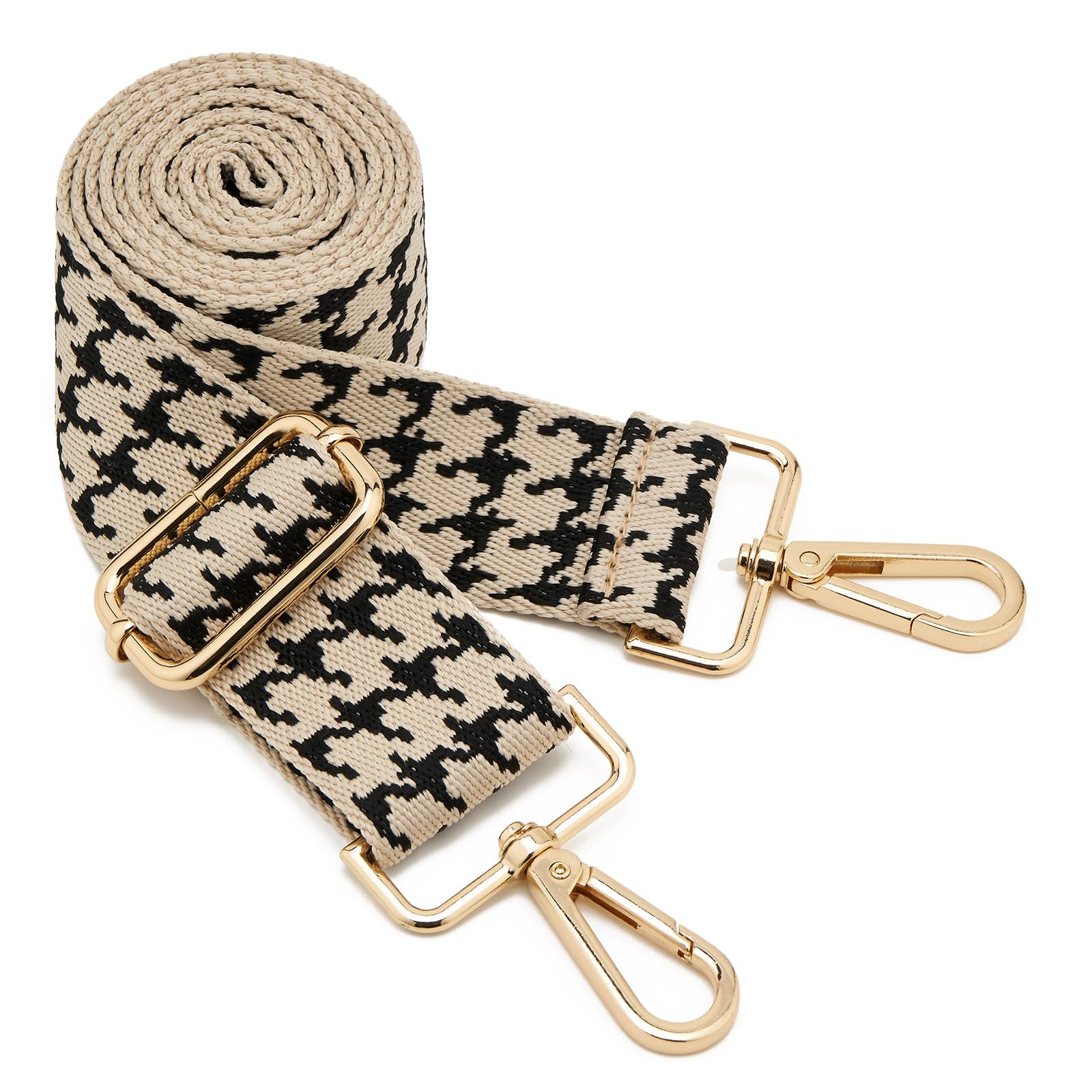 ZOOEASS Wide Shoulder Strap Adjustable Replacement Belt Guitar Style Crossbody Bag Handbag Strap Multicolor Canvas Straps(Wide:1.5in)(Color24)
