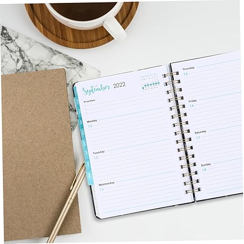 Miniatura 8 de Tofficu Agenda 2022 2022 2022, cuaderno de oficina, multibloc de notas, planificador de gestión mensual, cuaderno con rayas universitarias,