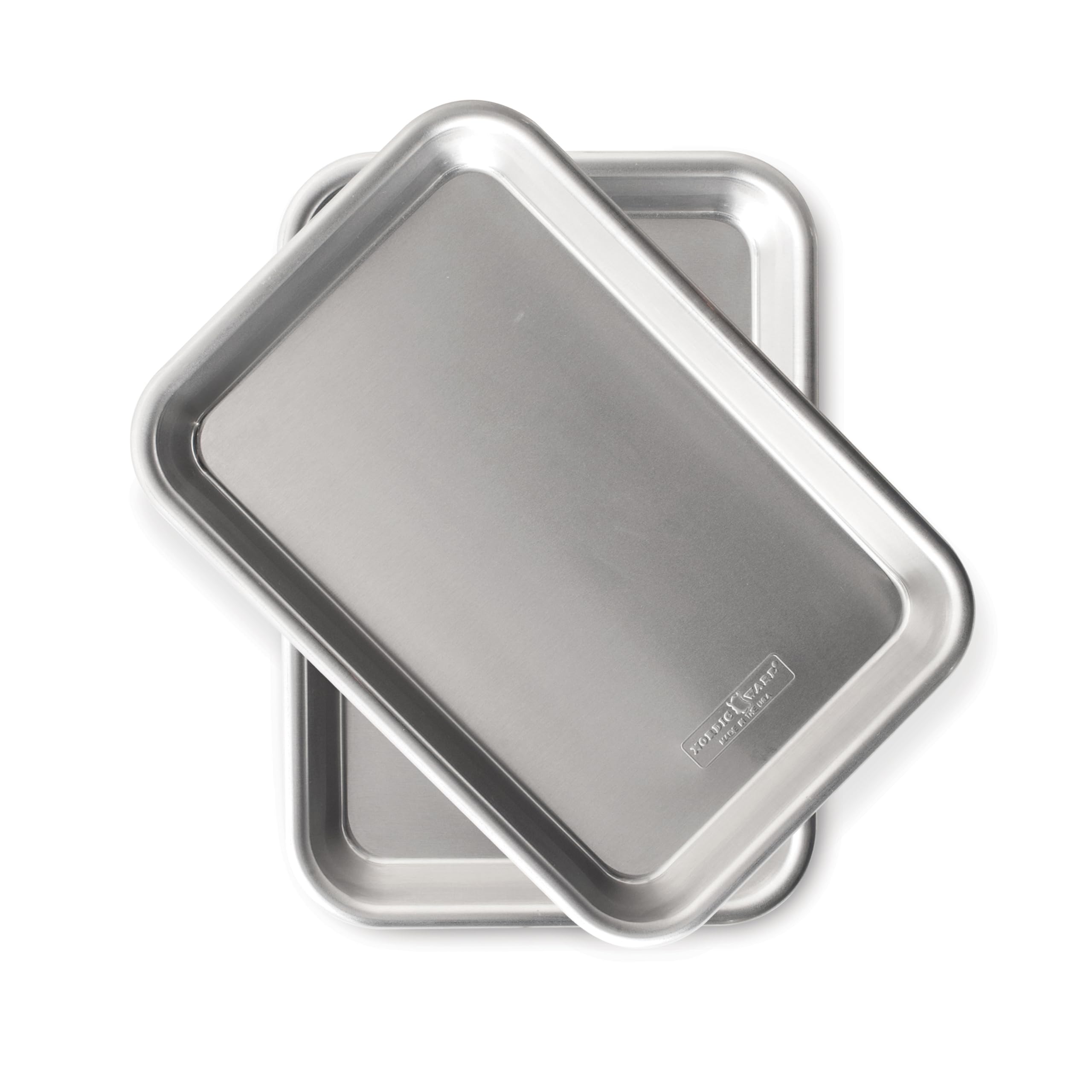 Nordic Ware Burger Serving Trays-2 Piece Set, Aluminium, Silver