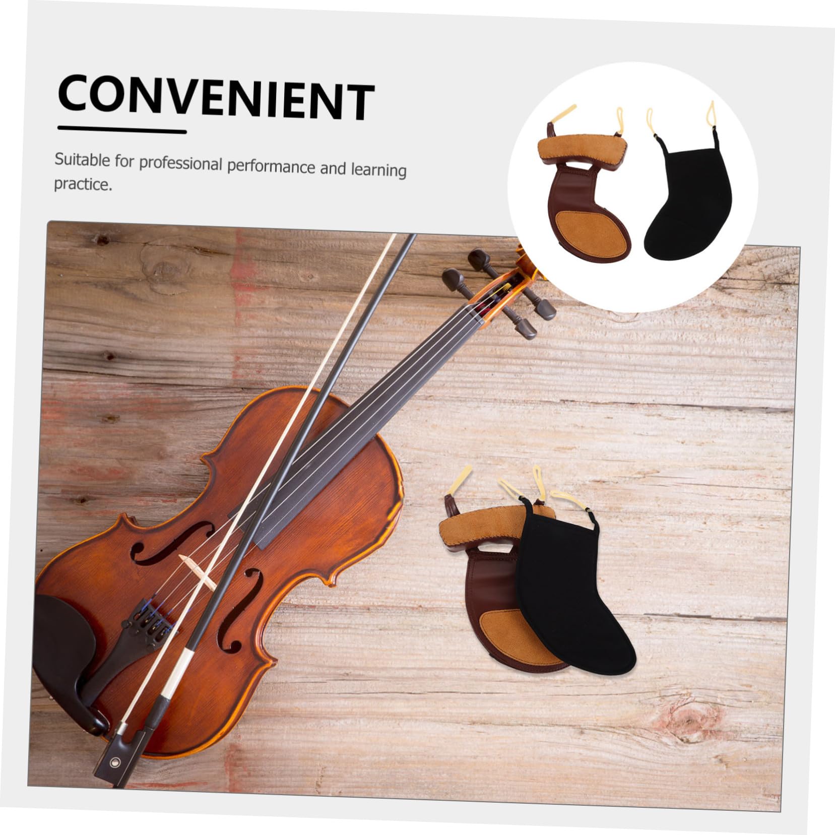 SUPVOX 2piezas Accesorios Para Violín Almohadillas Protectoras Para Hombrera Fundas De Algodón Para Mentonera De Violín y Practicar Instrumentos Musicales