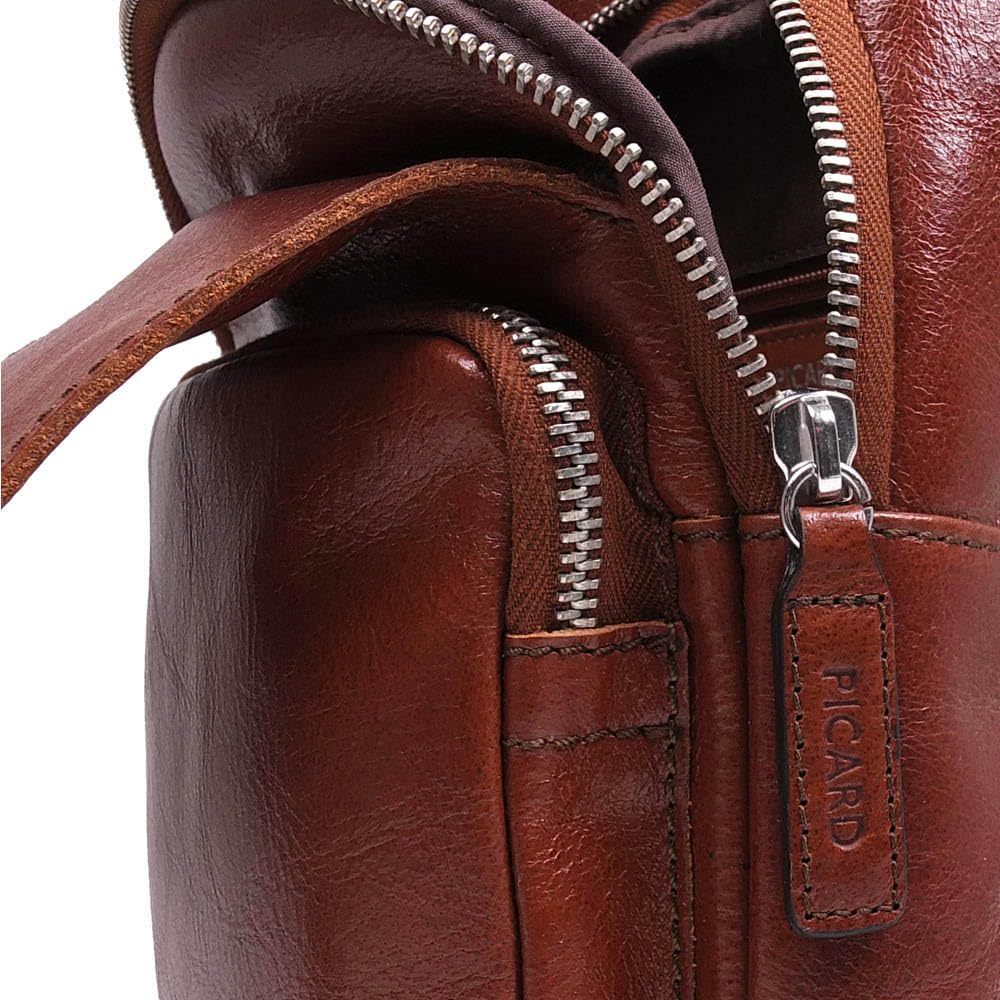 Picard Herren Cross-body Umhängetasche BUDDY aus Echtleder Klein | mit Reißverschluss | Cross-Body Umhängetasche | Alltag