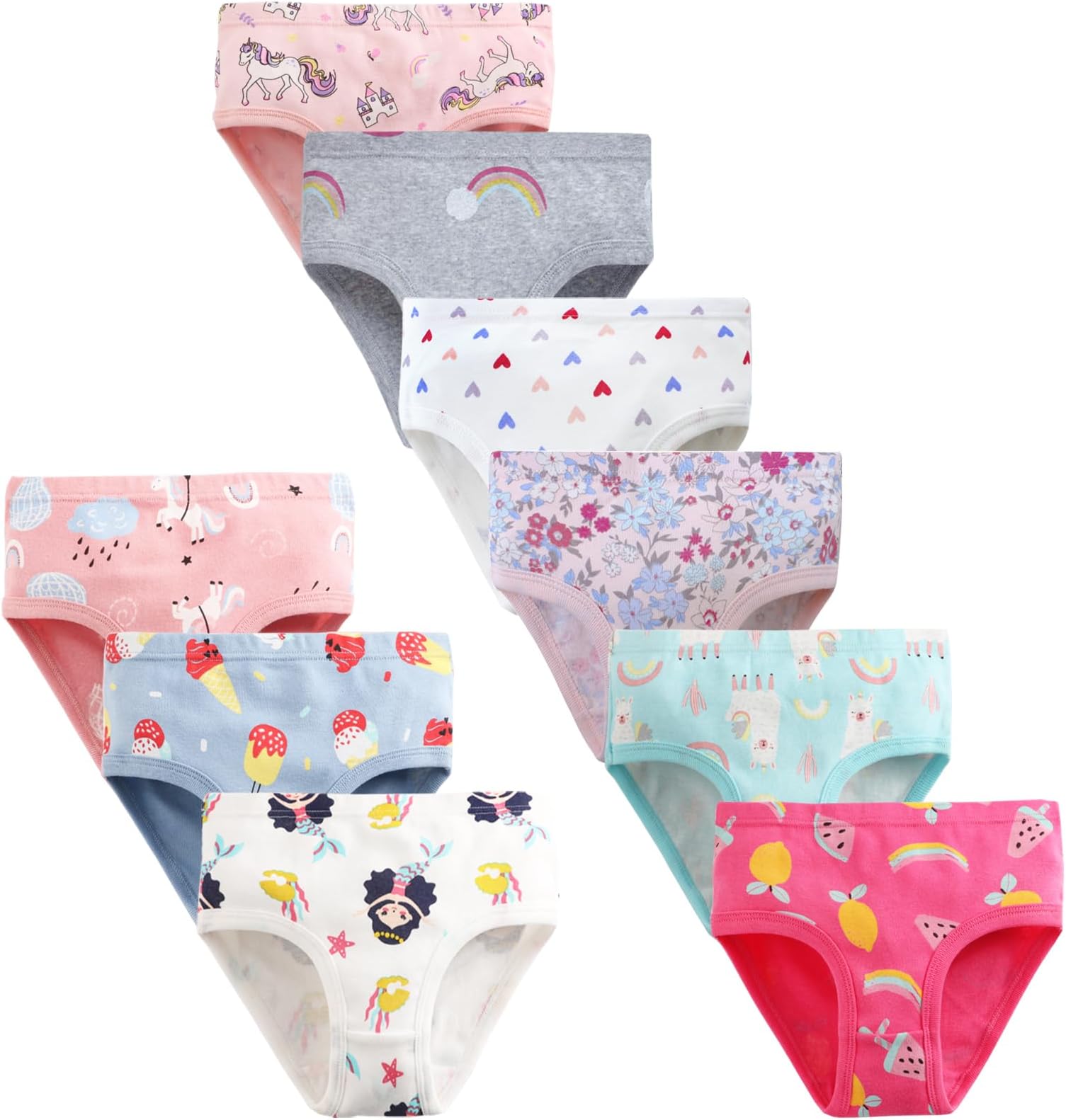 Girls' Knickers Underwear Comfortable Briefs Cotton (2-9 Years)
