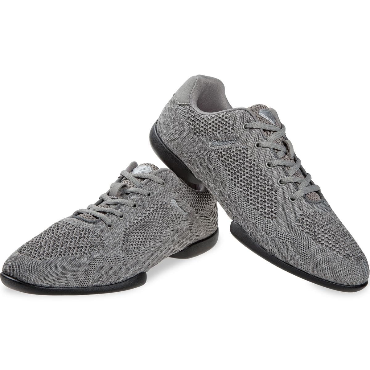 Diamant Unisex Split-Sole Dance Sneakers Tune Light Gray - Mesh Hellgrau - Geteilte Sohle - Einlegesohle herausnehmbar