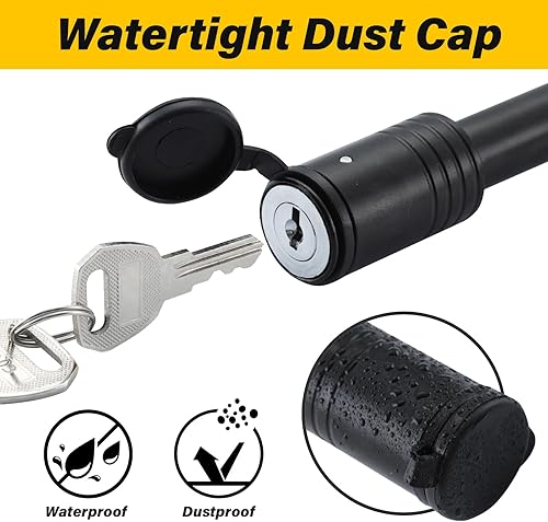 Miniatura 3 de Cerradura de enganche de remolque, bloqueo de pasador receptor de enganche con pasador de 58 pulgadas, para receptor de clase III IV de 2 pulgadas,