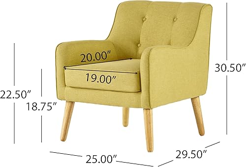 Miniatura 32 de Christopher Knight Home - Sillón de tela Felicity, diseño de mediados de siglo, color carbón Carbón vegetal,Beige,Azul marino,verde azulado,Wasabi