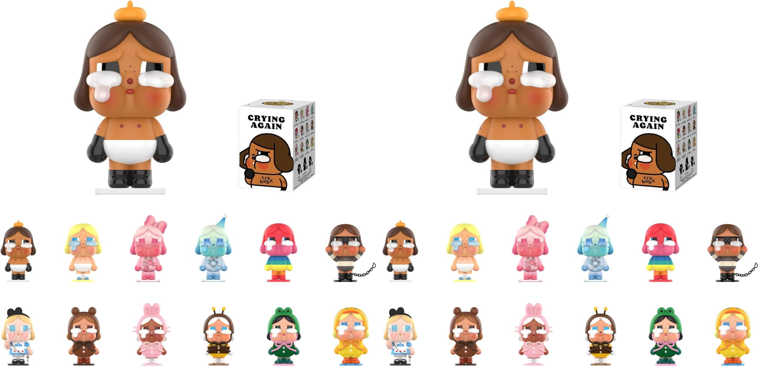 Amazon.com: POP MART Crybaby Crying Again Series Figures, Crybaby