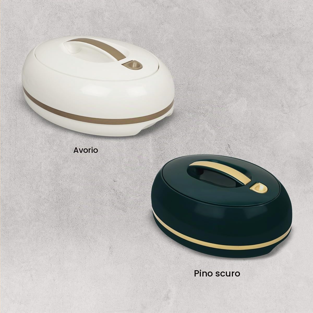 Elegante casseruola ovale isolata grande – coperchio aperto con una sola mano – 0,9 l – scaldavivande di lusso – ciotola termica per buffet/feste – contenitore per alimenti caldi in acciaio inox