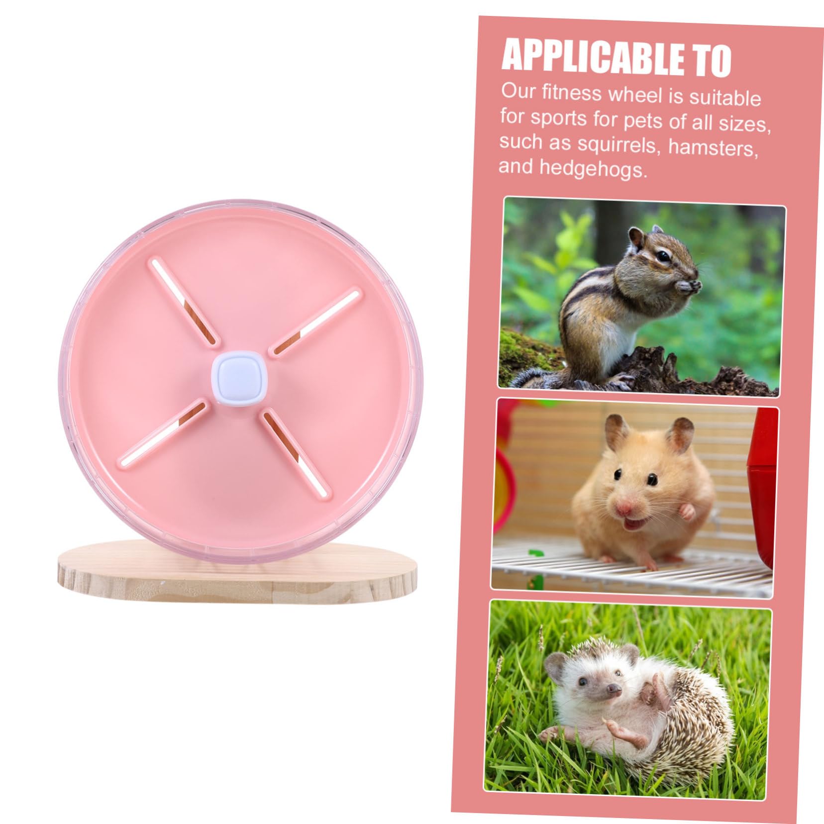 CORHAD 1Set Compact Silent Hedgehog Wheel Ergonomic Chinchilla Wheel with Stable Base Hamster Exercise for Pets for Hamster Cages and Decoration