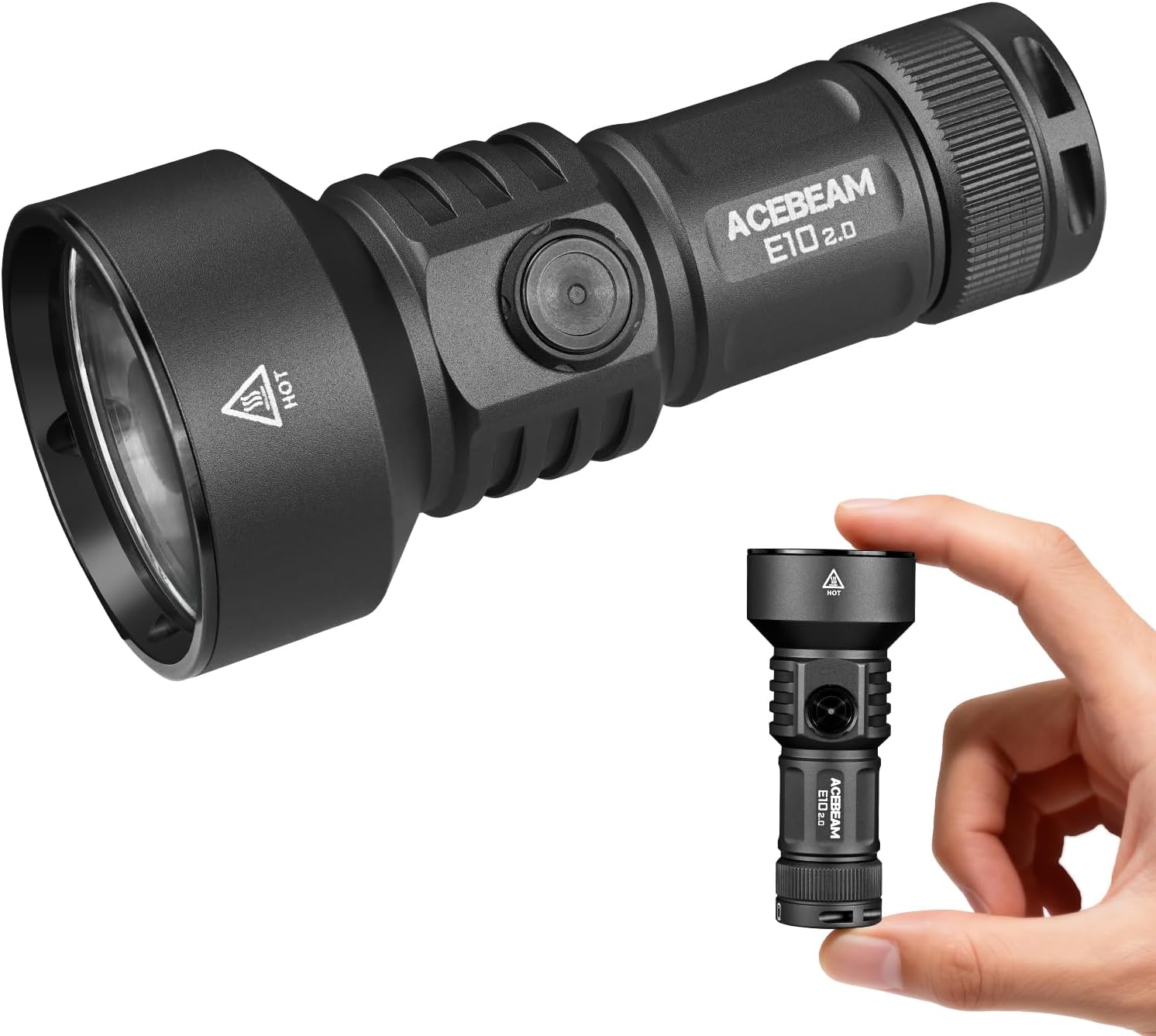 ACEBEAM E10 2.0 Longest-Range Pocket EDC Flashlight 715 Meters, 1200 High Lumens Rechargeable LED Flashlight with Magnetic Base, Super Bright Small Mini Flashlight for Home,Camping,Working(CREE XP-LR)