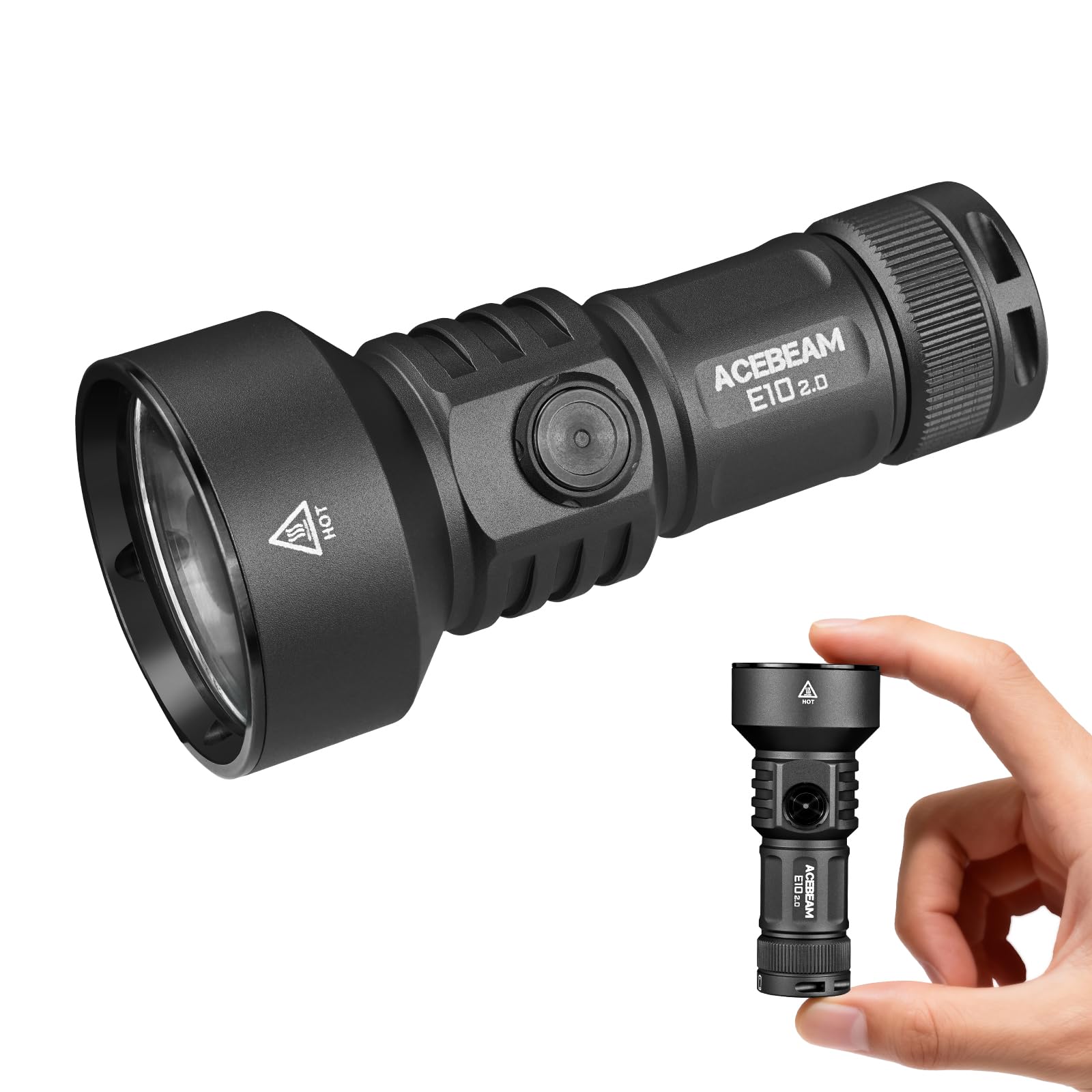 ACEBEAM Linterna E10 2.0 de bolsillo EDC de más largo alcance de 715 metros, linterna LED de 1200 lúmenes altos con base magnética, mini linterna pequeña súper brillante para el hogar, camping