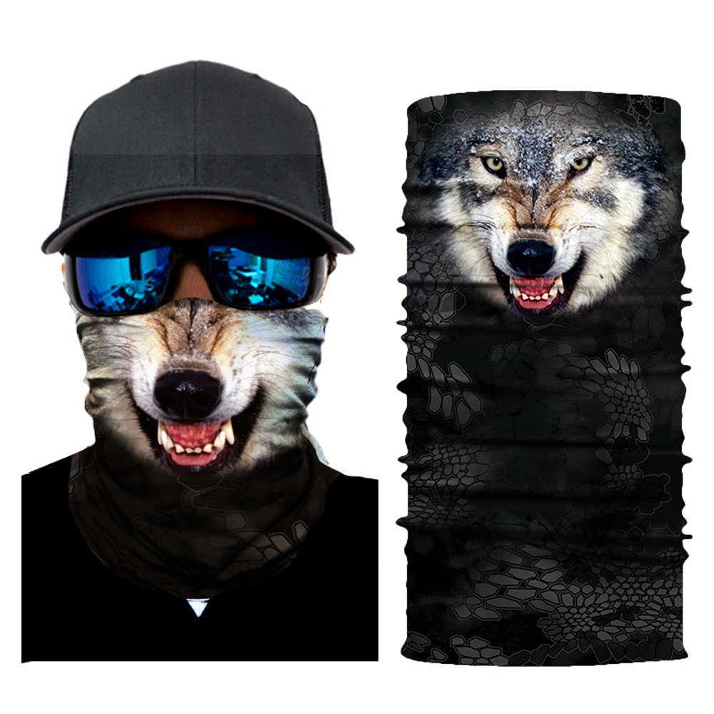grefer-women GREFER Cycling Motorcycle Face Scarfs - Cute 3D Dogs Neck Gaiter Scarf - Warmer Balaclava Headband Headwear-picture-30