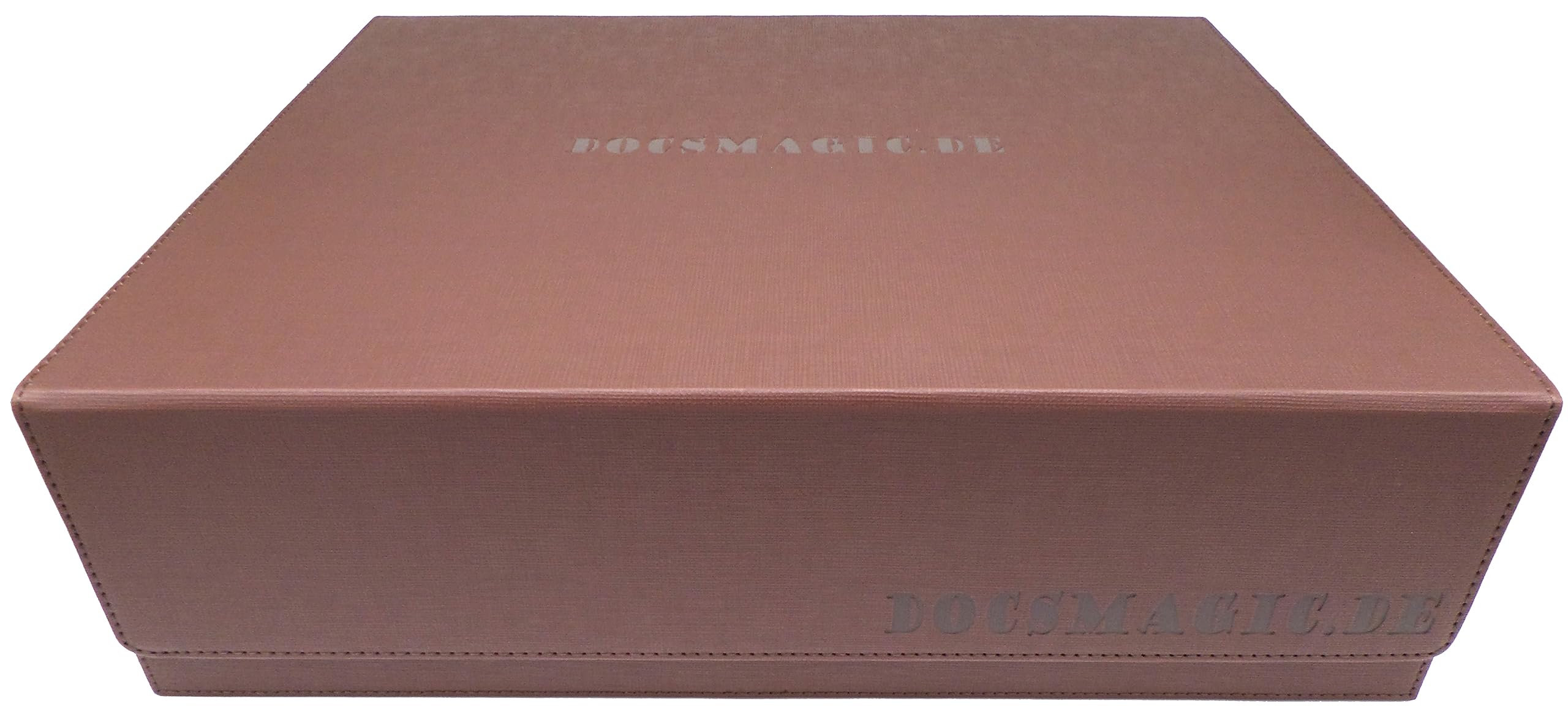 docsmagic.de Premium 4-Row Trading Card Storage Box Brown + Trays & Divider - MTG PKM YGO