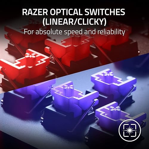 Miniatura 2 de Razer Huntsman V2 TKL Teclado para juegos sin teclado numérico interruptores ópticos rápidos de clic con pulsaciones rápidas y frecuencia de sondeo