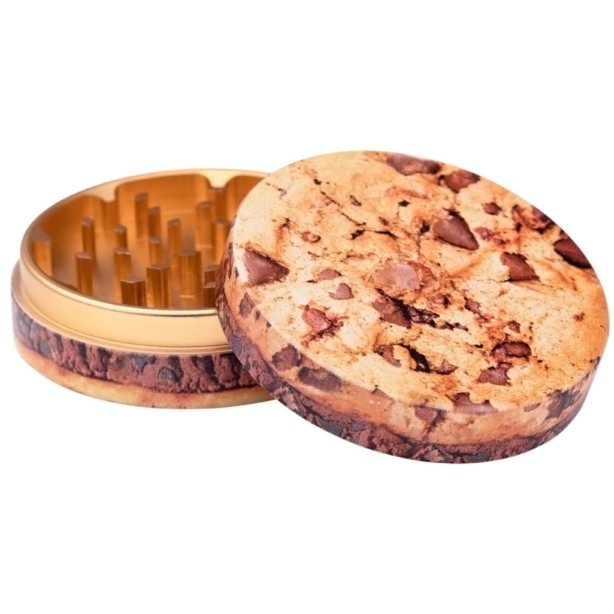 V Syndicate - SharpShred Dine-In Grinder - 2-Piece Aluminum Herb Grinder with Sharp Teeth for Effortless Grinding and Easy Cleaning. Perfect for Spices, Herbs (Ice Cream Sandwich)