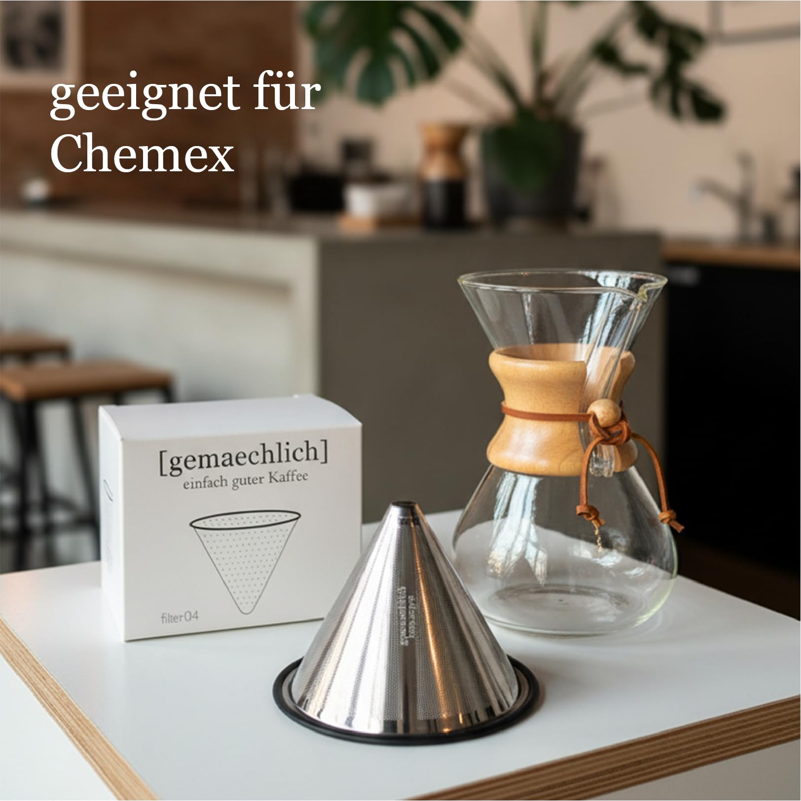 2 Filtri Per Caffè Permanenti In Acciaio Inox 304 Con Manico In Plastica – 6-8 Tazze, Maglia Fine 100 Mesh, Riutilizzabili, Adatti Per Macchine Da Caffè Standard (Oro)