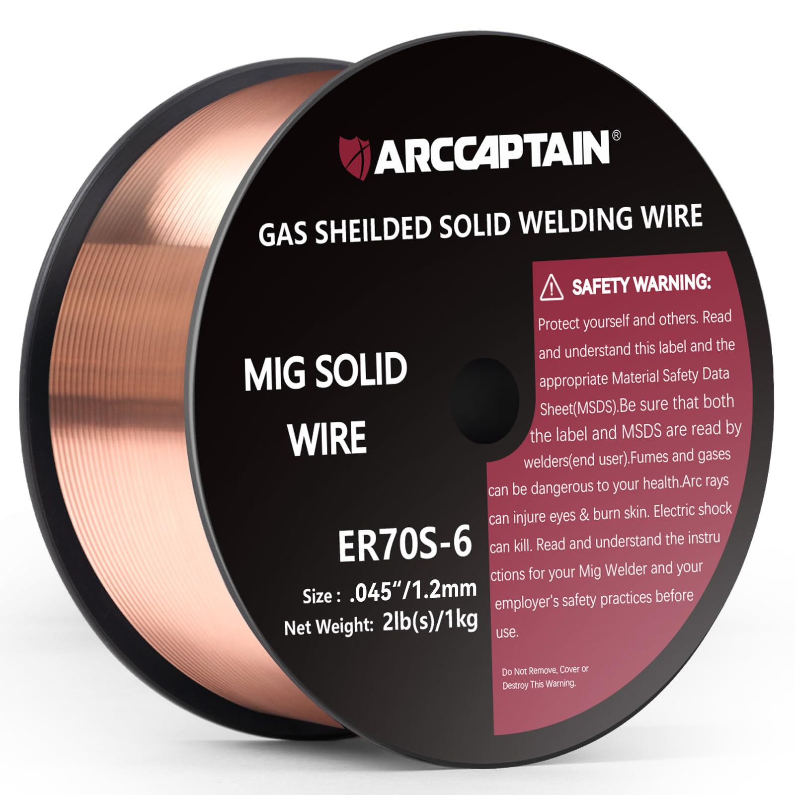 ARCCAPTAIN MIG Welding Wire ER70S-6 .045" 2LB x 1