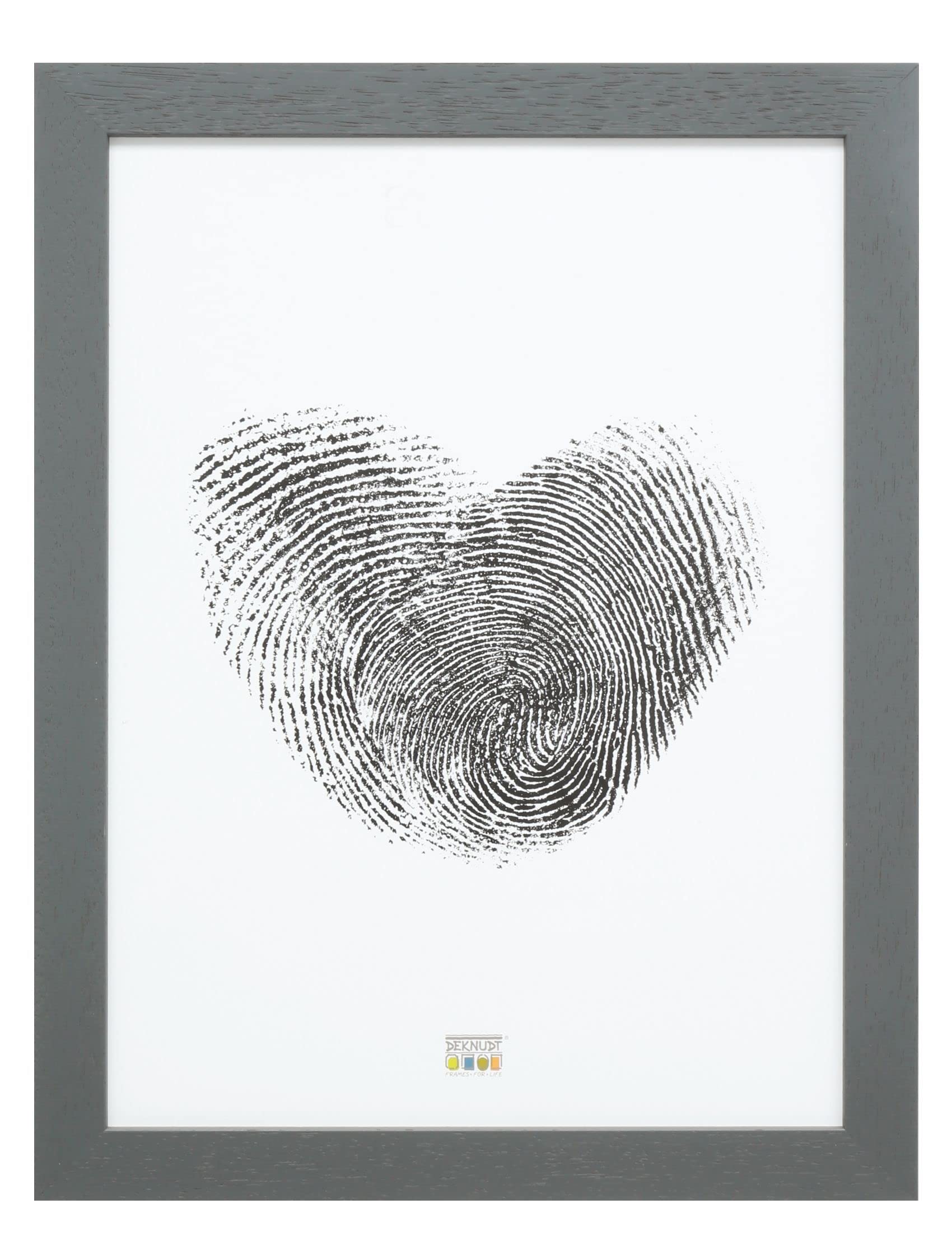 Cadre photo Deknudt S226K7 en bois gris large 40 x 50 cm haute finition