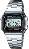 Casio Montre Quartz Unisexe 35.00mm avec Cadran LCD Digitale et Bracelet en Bracelet en Acier Argent A168WA-1YES - 1