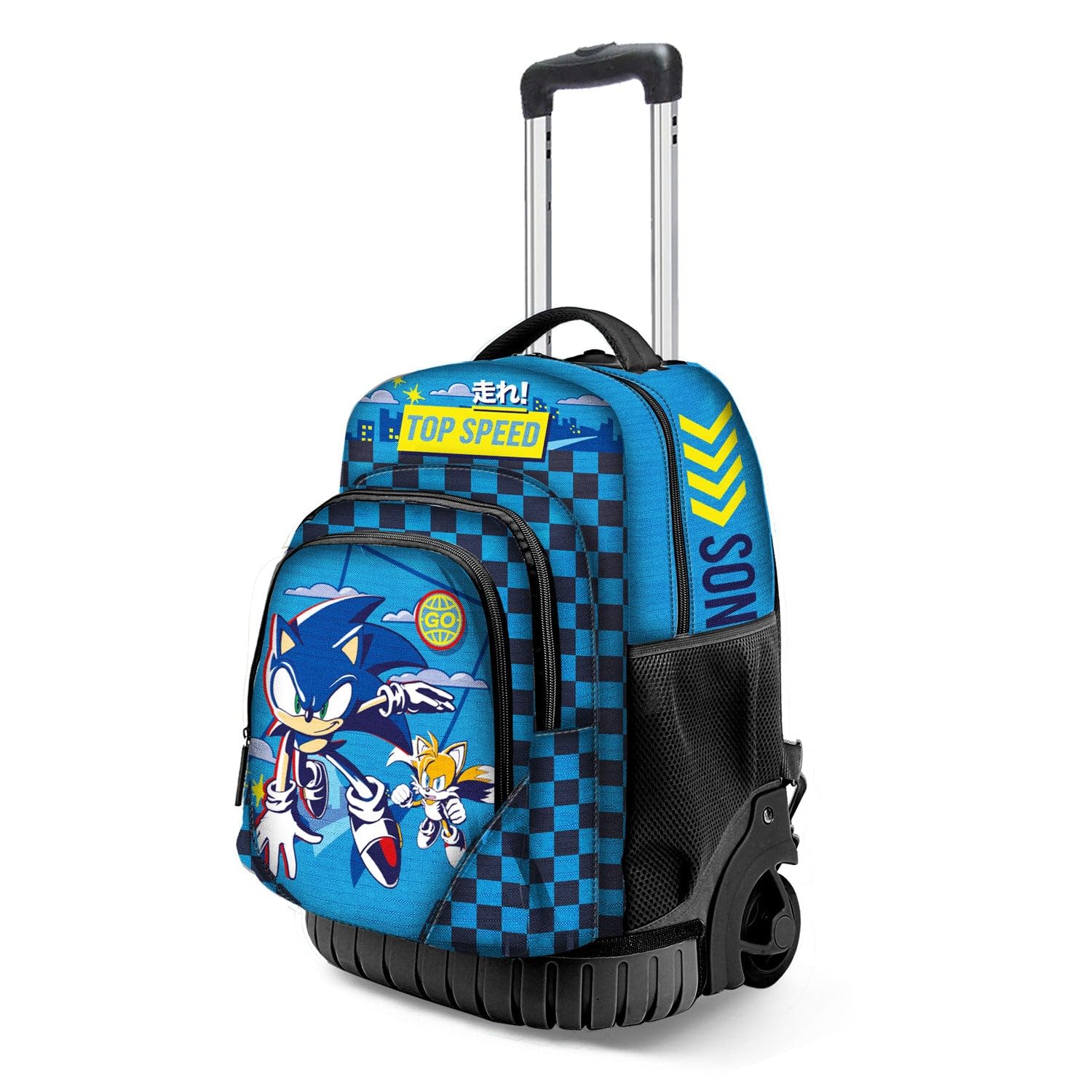 KARACTERMANIA Sonic The Hedgehog Go-Fan GTS - Mochila con Ruedas 3.0, Azul, 32 x 44 cm, Capacidad 33,79 l