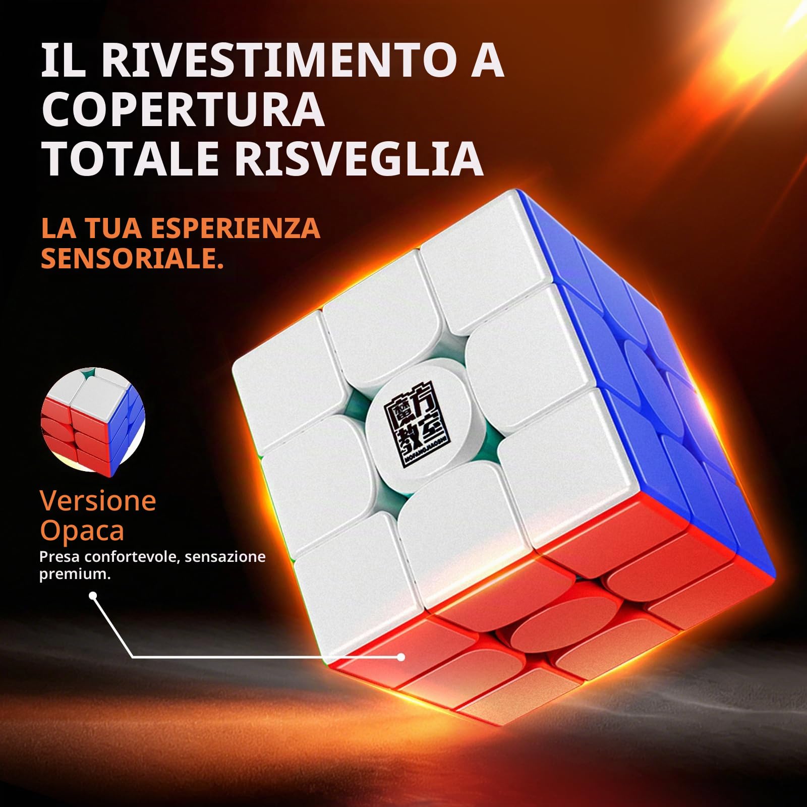 Moyu RS3M V5 SE SpeedCube 3x3 Cubo, Professional 3x3x3 rs3mv5 Magnetic Master Cube Stickerless Magic Cube, Puzzle Game for Speed Cuber, Gift for Adults and Children（Dual-Adjustment Version)