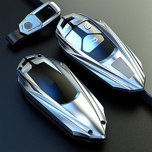 Miniatura 7 de Carcasa protectora de aleación de zinc para Audi A6 A7 A8 Q8 SQ8 E-Tron S6 S7 RS6 Q7 con llavero