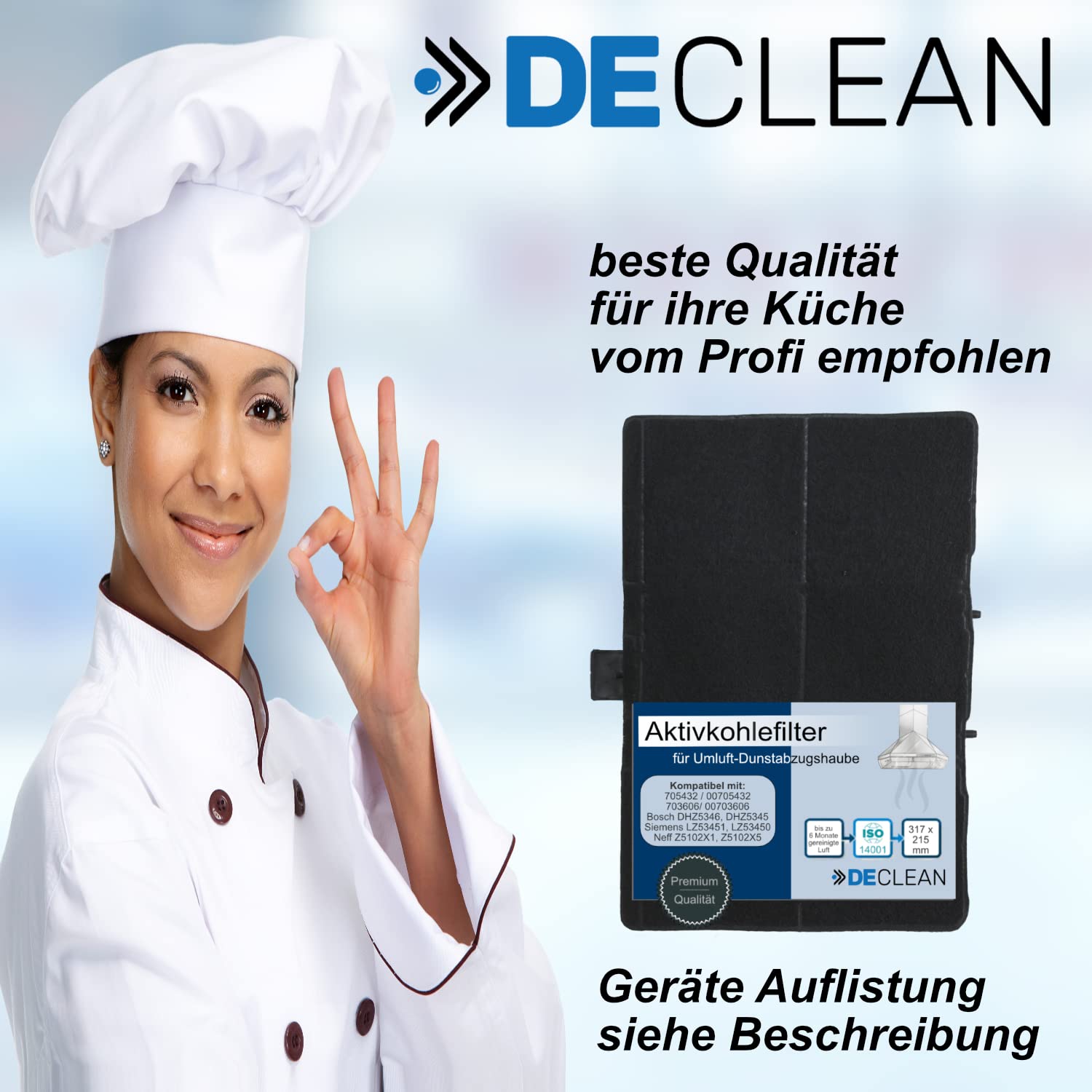 2X Aktivkohlefilter Für Dunstabzugshaube – Kompatibel Mit Bosch, Siemens, Neff | Ersatzfilter Mit TimeStripAlarm