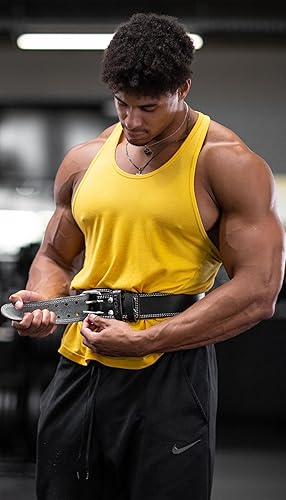 Miniatura 2 de Fitgriff Cinturón clásico de levantamiento de pesas (100% cuero) para hombres y mujeres, cinturón de gimnasio para sentadillas, peso muerto, soporte