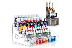 6-Layer Model Paint Organizer for Acrylic Crafts, Hobbies, and Miniature Models