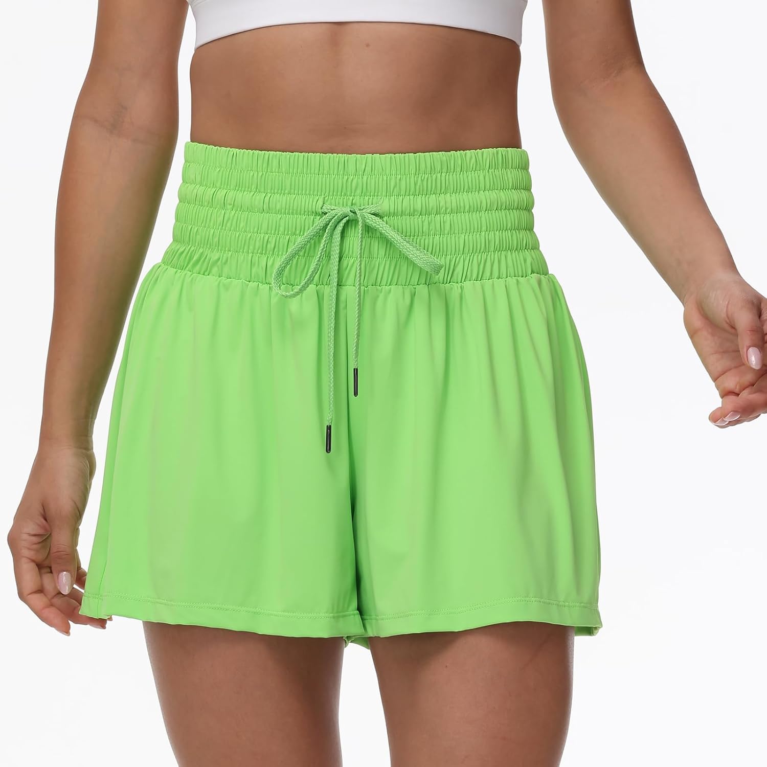 Blaosn Flowy Athletic Shorts for Women Gym Workout Running Short Pants High Waist Skort with Pocket Casual Summer Clothes - Image 3