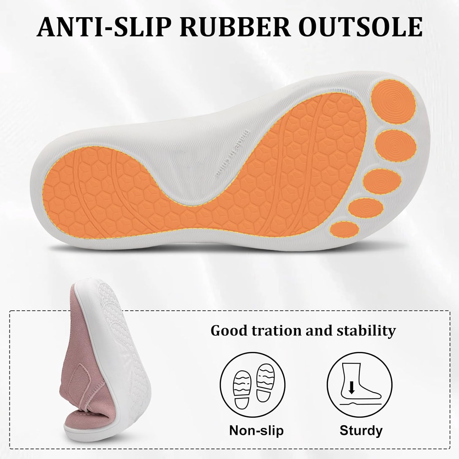 JOINFREE Womens Wide Suede Clogs Zero Drop Potato Shoes Diabetic Mules for Swollen Edema Comfort Slip on Clog Slippers with Adjuatable Buckle Indoor & Outdoor Use - Image 6
