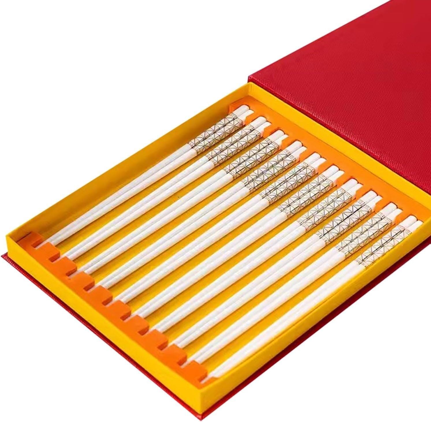 Baguettes, baguettes chinoises Chopsticks Reusable Reusable Chopsticks Chopsticks Reusable Lightsaber chopsticksCeramic Chopsticks Gift Box Set 10 Pairs of Non-Slip Bone China Chopsticks,C(C)