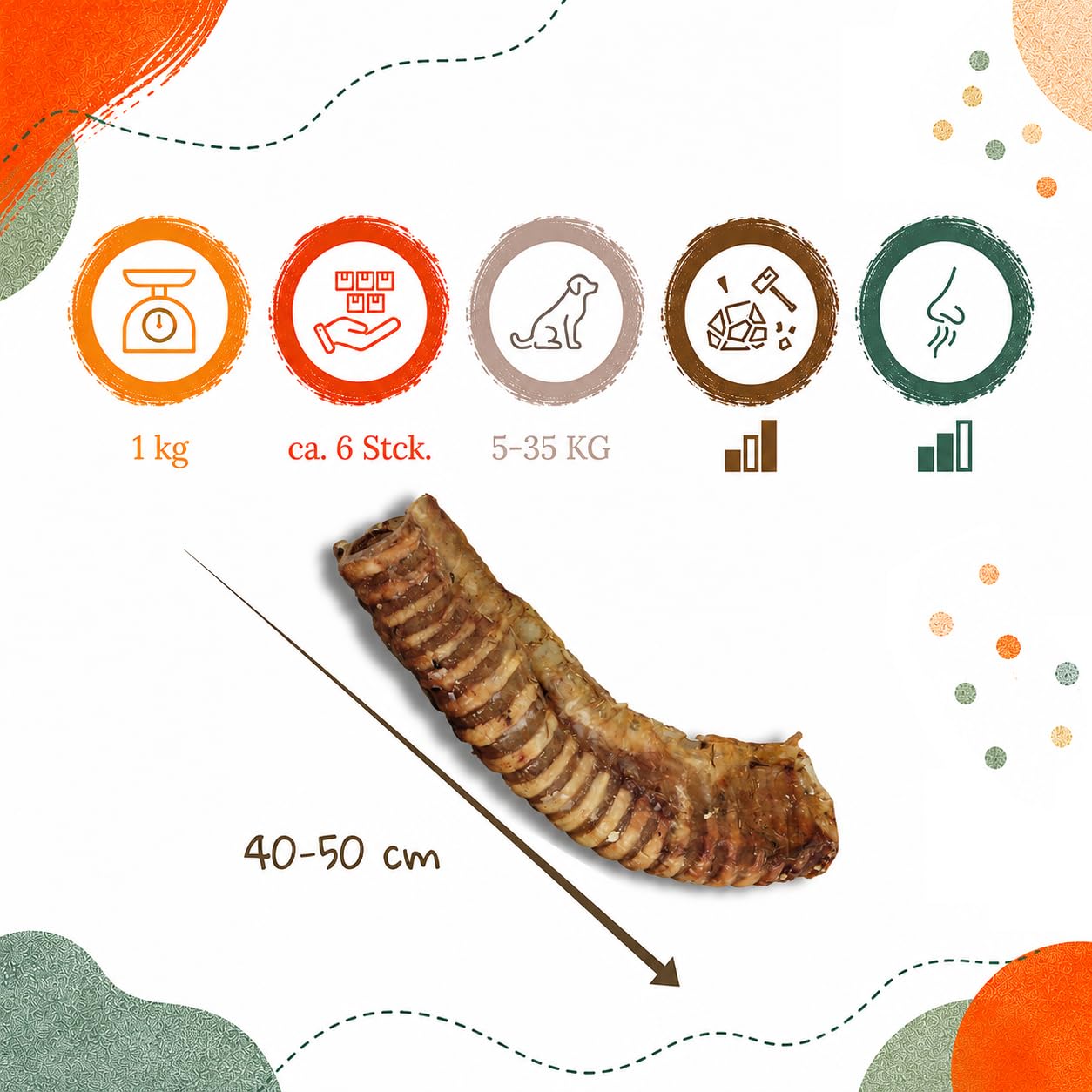 Rinderstrossen XXL für Hunde 5 kg, 35–40 cm extra große Hundekauartikel, 100% Natur Kausnack & Kauartikel getreidefrei, hypoallergen Zahnpflege Snack, proteinreich & Barf geeignet von Lucze