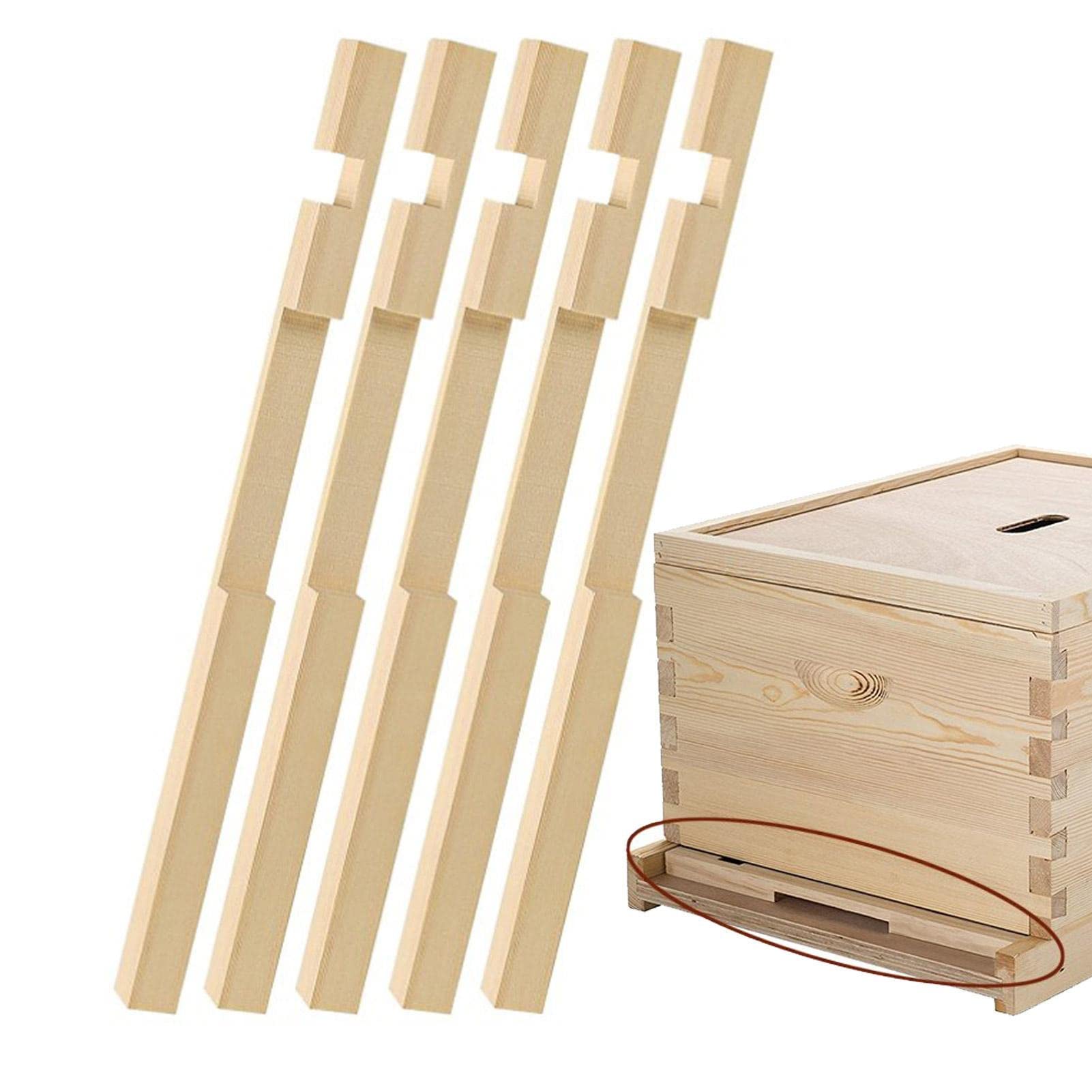 Stalf Bee Hive Entrance Reducer - 5pcs Wood Bee Hive Entrance Reducer | 10 Frame Bee Hive Protector for Beekeeping, Control Ventilation and Keep Out Bees