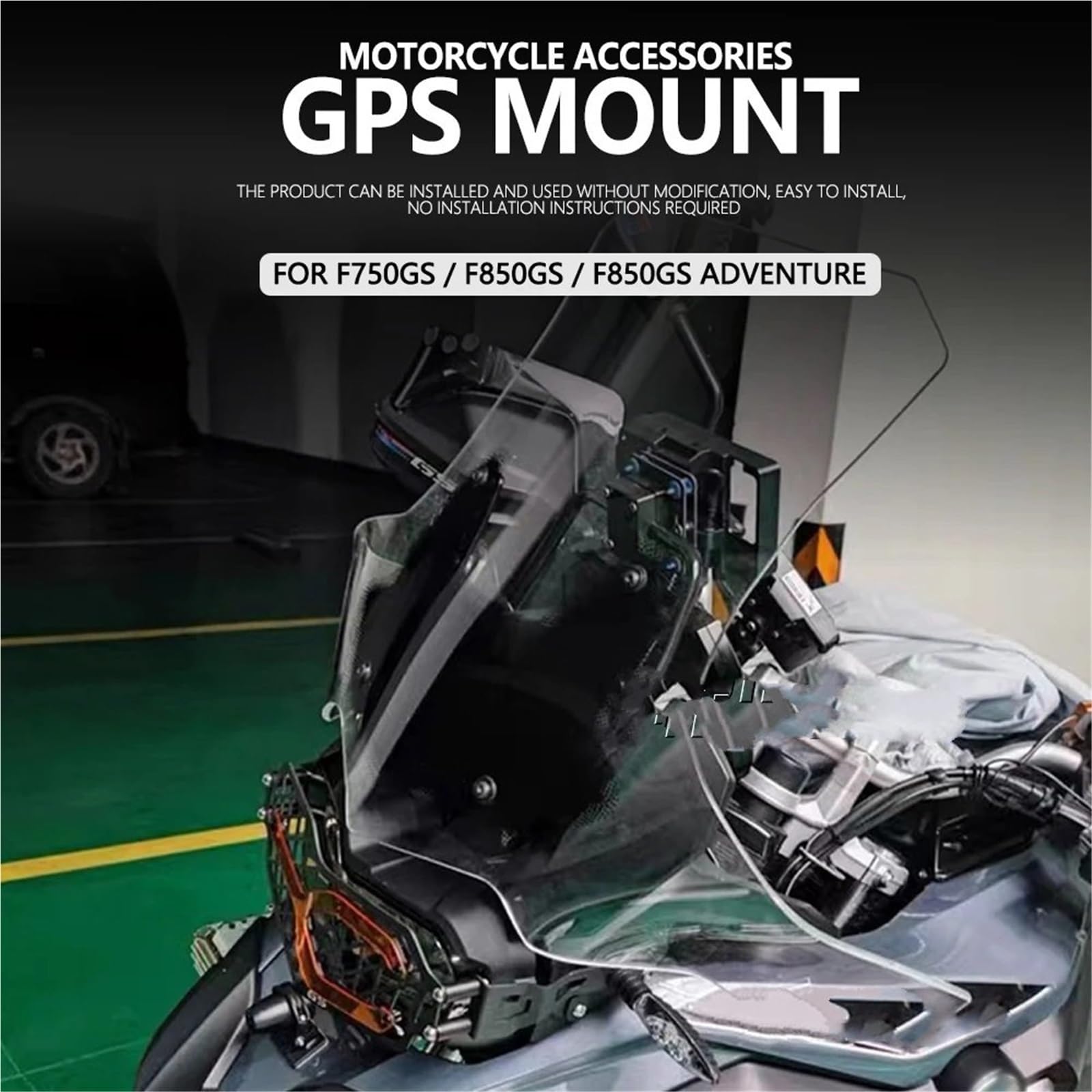 Pasuje do BMW F750GS F850GS ADV Akcesoria do telefonu komórkowego Uchwyt do nawigacji GPS Płyta montażowa Uchwyt do nawigacji GPS uchwyt(Set)