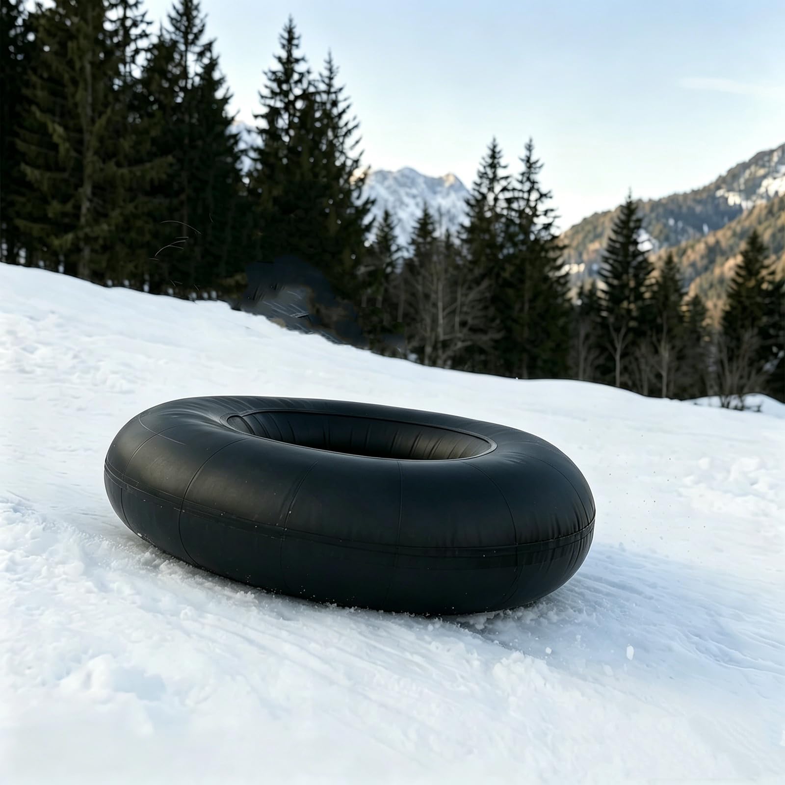 HOMASIS LKW Snow Tube, Rutschreifen Snowtube Snow-Tube Bob Ø 93cm groß, 1,5 mm dick, bis 80 kg Aufblasbarer Schneereifen Schneeschlitten Schlitten Bob Rodel Reifen Rodelreifen für Erwachsene & Kinder