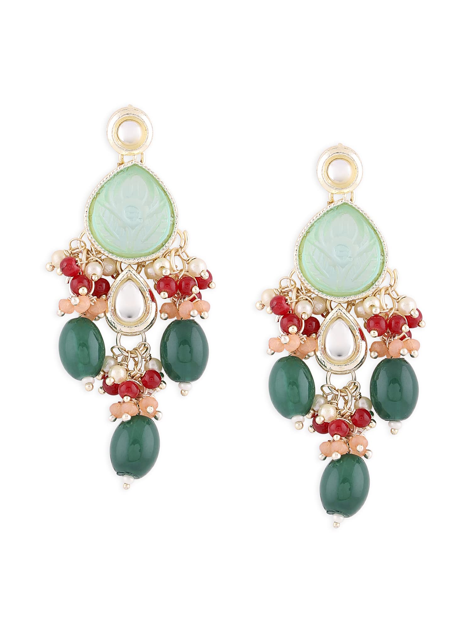 Zaveri Pearls Multicolor Stones & Beads Ethnic Drop Earring For Women-ZPFK15383 (B0BRNFH4XD) Amazon Price History, Amazon Price Tracker