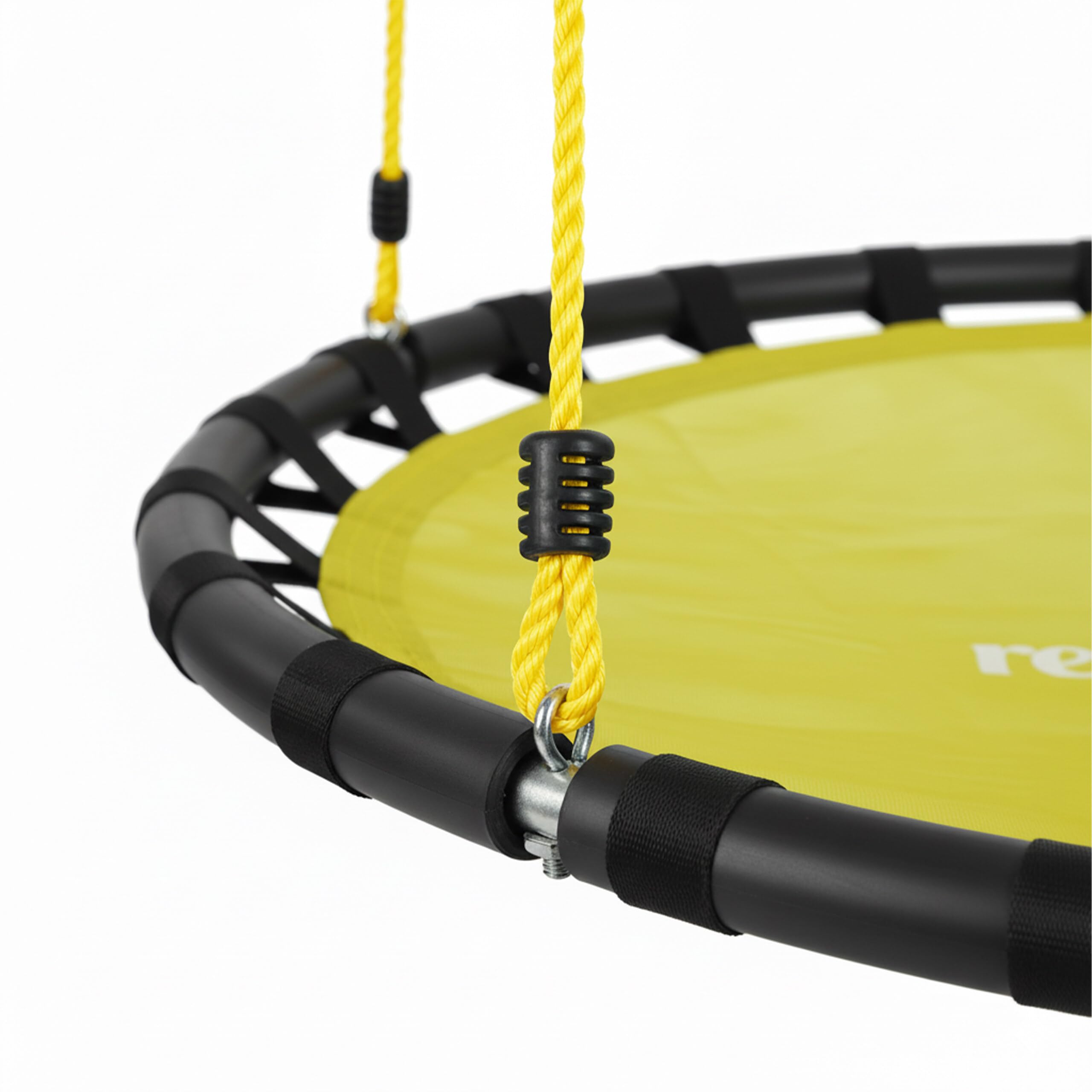 Relaxdays Altalena da Giardino a Nido, per Bambini e Adulti, Regolabile, Ø 120 cm, Portata Max. 100 kg, Gialla