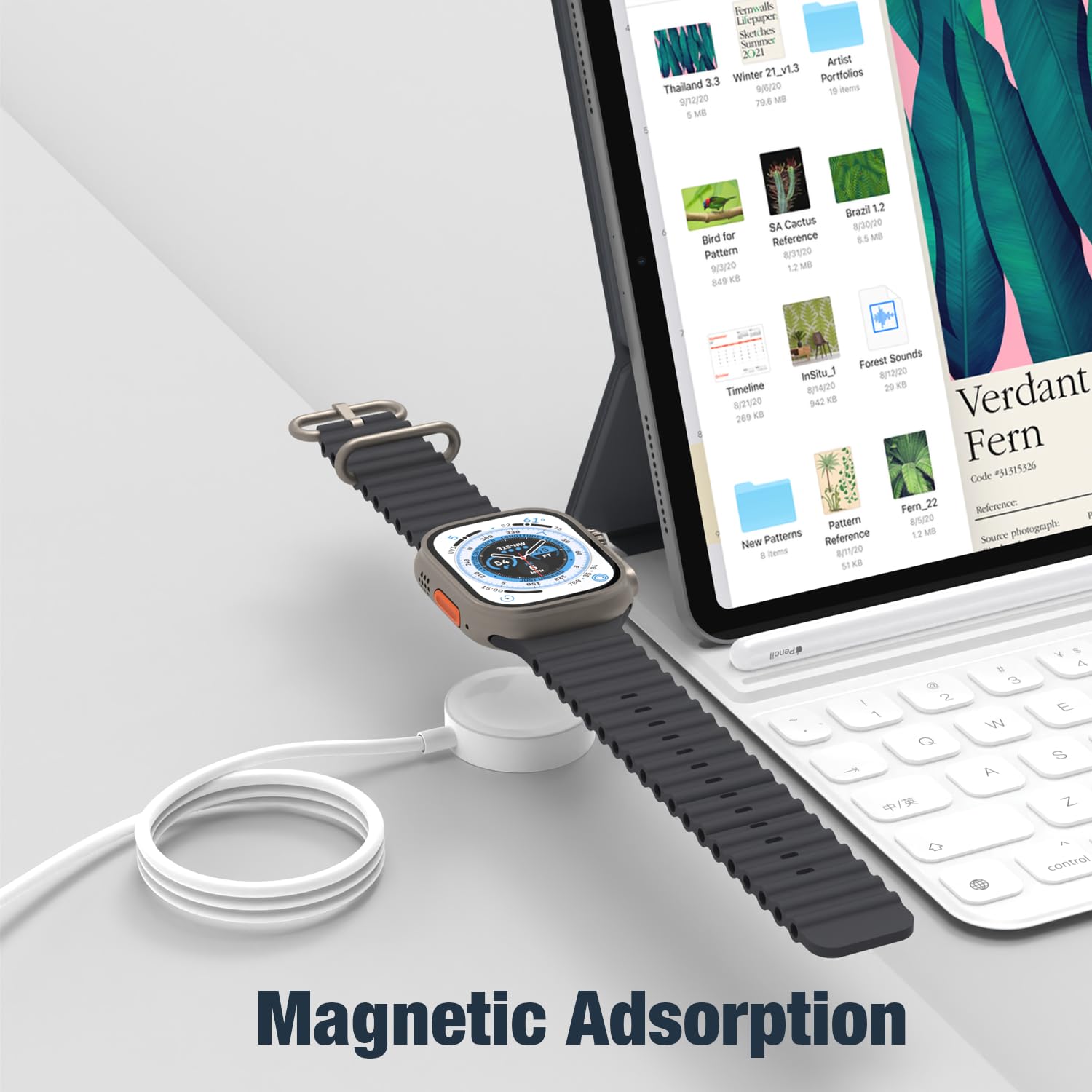 Amazon.co.jp: Apple Watch用充電器 ワイヤレス磁気充電ケーブル 1m 