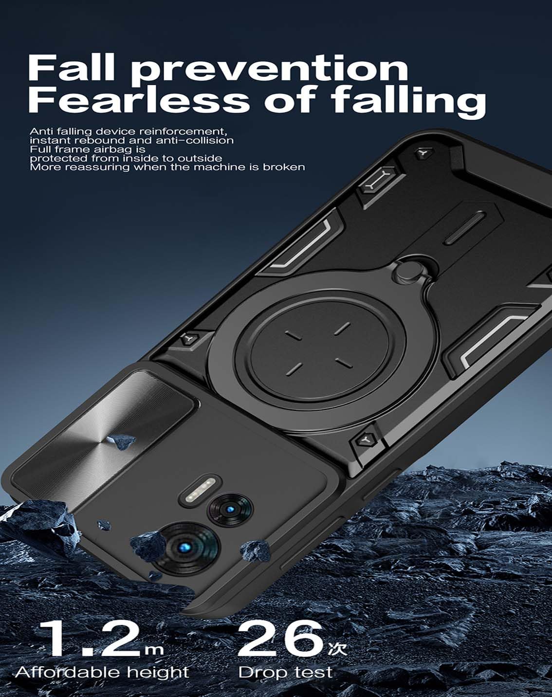 BORYA Coque Pour Motorola Edge 60 Fusion/Edge 60 5G, Panneau Arrière