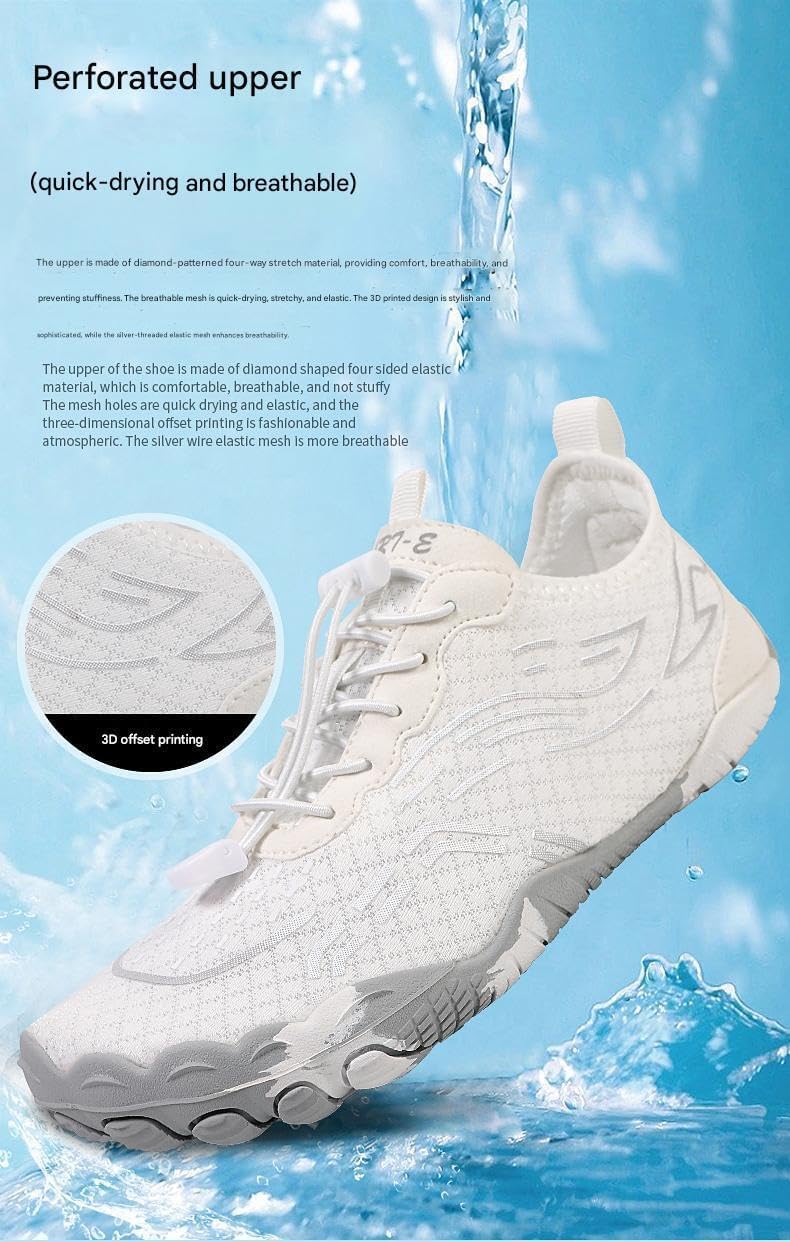 Wide Fit Barefoot Water Shoes, Men Women Non-Slip Hiking Aqua Sneakers, Zero Drop Wide Toe Box Quick Dry Swim Shoes - Image 2