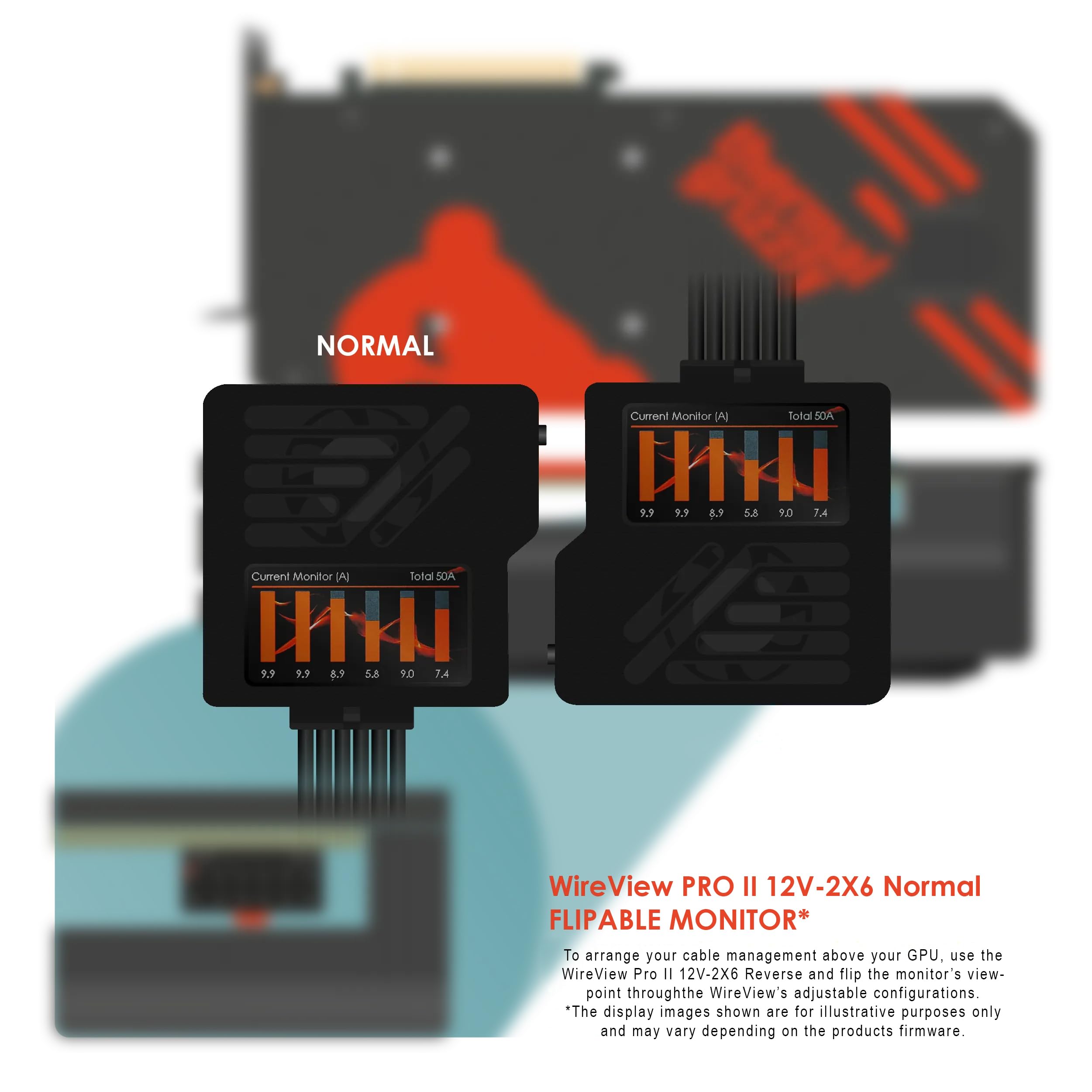 Thermal Grizzly WireView Pro II GPU White Normal - Dispositivo di monitoraggio GPU per schede grafiche 12V-2x6 e 12VHPWR con monitoraggio della corrente per pin, display TFT-IPS e instradamento dei