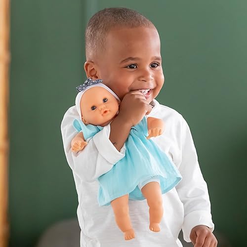 Miniatura 7 de Corolle Bébé Calin Maud - Muñeca de bebé suave de 12 pulgadas con aroma a vainilla, traje azul y ojos durmientes para niñas de 18 meses en adelante,