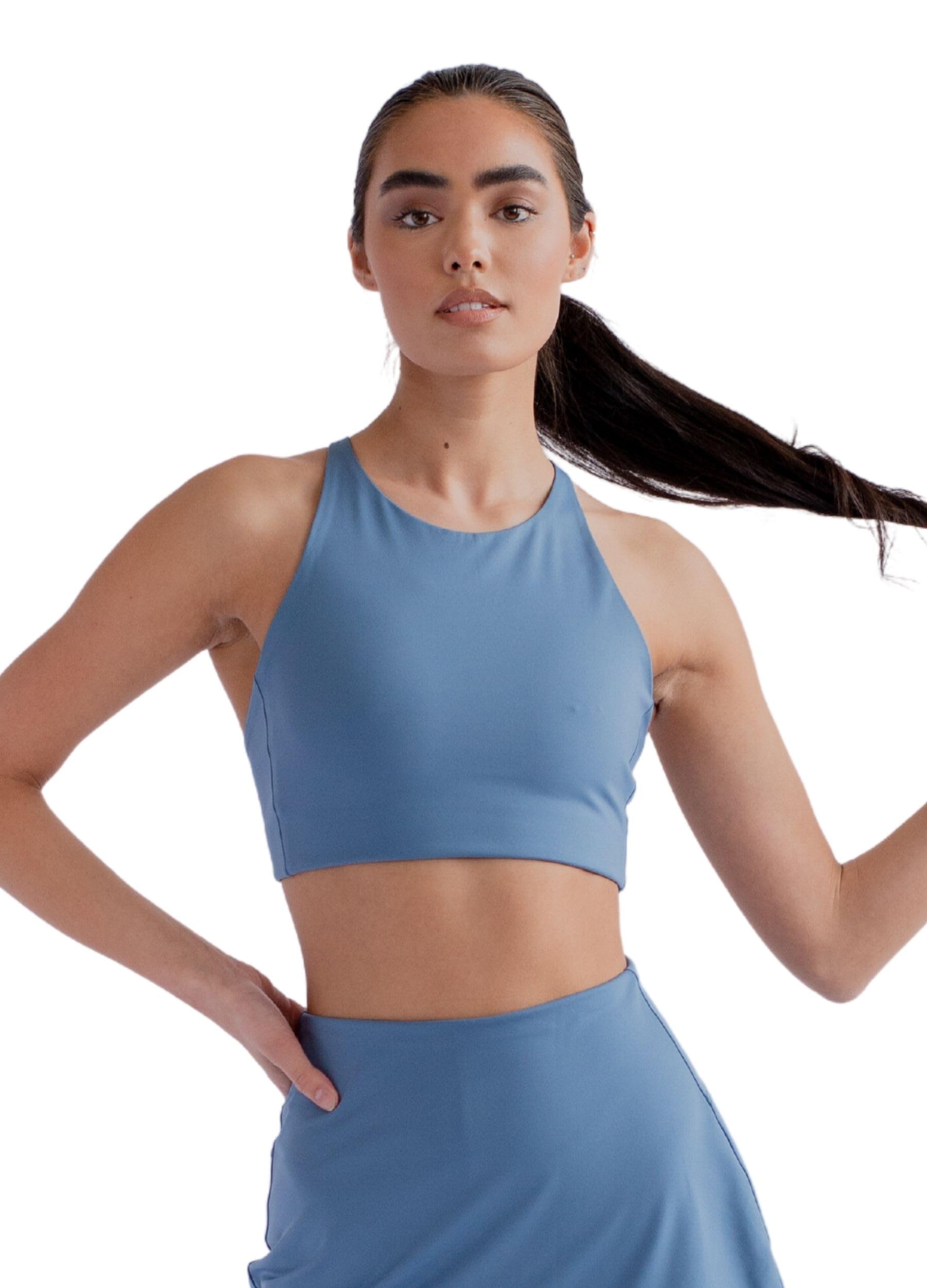 Girlfriend Collective Women's Topanga Bra, Cross-Back Sports, Monarch, XL